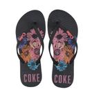 Chinelo Coca-Cola Shoes Floral Coke Colors Feminino Adulto Ref. CC4654