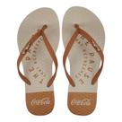 Chinelo Coca-Cola Shoes Glimmer Metallic Feminino Adulto Ref. CC4677