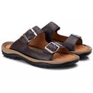 Chinelo Comfort Masculino em Couro Ant Estres 805