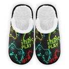 Chinelo Confortável com Memory Foam - Design Colorido de Videogame