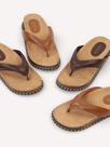 Chinelo Couro Puff Caramelo