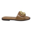 Chinelo dcapri feminino rasteira casual 122 caramelo