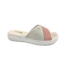 Chinelo De Couro Comfortflex 24-44321 Off White/Coral