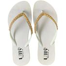 Chinelo de Dedo Branco com Detalhes em Perolas - ULLY Chinelo de Dedo Branco com Detalhes em Perolas - ULLY
