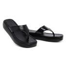 Chinelo de Dedo Feminina Papete Asa Delta Flatform Plataforma Confortável Elegante Preto