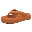 Chinelo De Dedo Feminino Sandalia Nuvem Ultraleve Anatomico Plataforma Ortopedico Blogueira Tamanho:36Cor:Marrom Claro