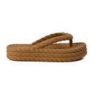 Chinelo De Dedo Flatform Sandália Plataforma Tamanco Corda