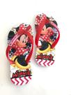 Chinelo de Dedo Infantil Feminino Menina Criança Vermelho Personagem Minnie Barato Leve Confortável
