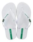 Chinelo de dedo ipanema feminino brasil branco e verde Chinelo de dedo ipanema feminino brasil branco e verde