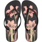 Chinelo de dedo ipanema feminino oasis 26571 - preto / rosa / ouro -
