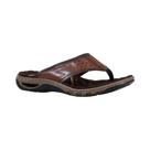 Chinelo de Dedo Masculino em Couro Pinhão com Tiras Grossas Pegada Chinelo de Dedo Masculino em Couro Pinhão com Tiras Grossas Pegada