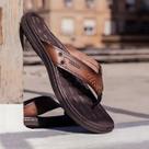 Chinelo De Dedo Pegada 100 Couro Legítimo Com Amortecedor Original