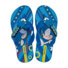 Chinelo de Dedo Personagem Sonic Menino Grendene Kids Azul / Amarelo 23/24