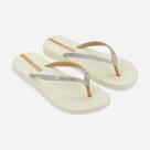 Chinelo De Dedo Power Glitter Ipanema Bege