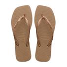 Chinelo de Dedo Slim Square Logo Metallic Feminina Havaianas