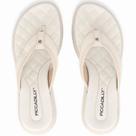 Chinelo de Dedos Esporão Piccadilly Feminino Anabela Médio Cor:Off WhiteTamanho:41