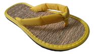 Chinelo De Palha Japonês Oriental Zori Amarelo