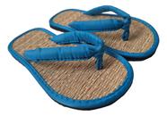 Chinelo De Palha Japonês Oriental Zori Azul