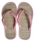 Chinelo De Palha Japonês Oriental Zori Rosa Bebê -
