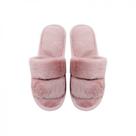 Chinelo de Quarto 37/38 Poliéster Faixa Dupla Rosa Basic+ Macio e Confortável
