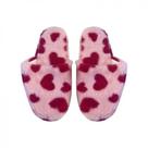 Chinelo de Quarto 41/42 Poliéster Rosa Basic+ Love Antiderrapante