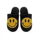 Chinelo de Quarto 43/44 Poliéster Smile Preto Basic+ Macio e Confortável