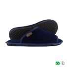 CHINELO DE QUARTO CONFORTO PLUSH BOUCLE AZUL MARINHO - ABERTO - Branca Artesanatos