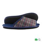 CHINELO DE QUARTO CONFORTO XADREZ AZUL / CINZA E VERMELHO ABERTO Tamanho 33/34