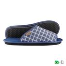 CHINELO DE QUARTO CONFORTO XADREZ AZUL E BRANCO ABERTO Tamanho 33/34