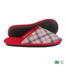 Chinelo de quarto conforto xadrez e vermelho fechado 37/38