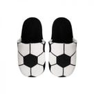 Chinelo de Quarto Infantil 33/34 Poliéster Futebol Azul Basic+ Confortável