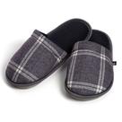 Chinelo de Quarto Masculino Fechado Xadrez Cinza Escuro - 08.08.016