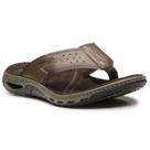 Chinelo Dedo Pegada em Couro Masculino 131663 - Marrom Claro