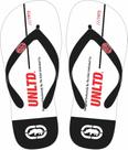 Chinelo Ecko Unltd Unissex Preto Off White Red Confortavel