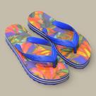 Chinelo Farm Plataforma Tiras Estampa Banana Mix Verão 25 Tamanho:35Cor:Azul