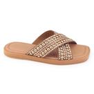 Chinelo fem Bebecê T1057 rasteiro conforto tiras X brilho
