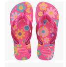 Chinelo fem inf havaianas kids flores
