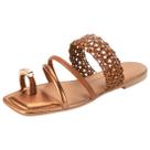 Chinelo Femimino Metalizado Estilo Conforto Rasteiro Dakota
