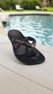 Chinelo Feminino Anatômico Com Strass Preto