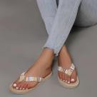 Chinelo Feminino Antiderrapante E Resistente Ao Desgaste, Estilo Étnico, Tendência Da Moda