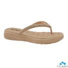 Chinelo Feminino Comfortflex Dedo Rasteira Strass Brilho Conforto