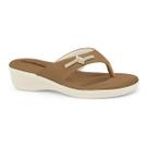 Chinelo Feminino Comfortflex Detalhe Dourado Confortável