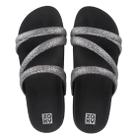 Chinelo Feminino Conforto Flat Tiras Brilho Zaxy Glitter