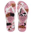 Chinelo Feminino de Dedo Gatos e Cães Havaianas Slim Pets
