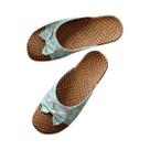 Chinelo Feminino de Linho Respirável para Praia - Sandália Plana Casual com Arco