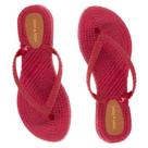 Chinelo Feminino Efeito Trama de Dedo Terra e Água