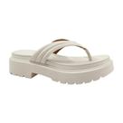 Chinelo Feminino em Plataforma Tratorada com Tiras Largas Vizzano