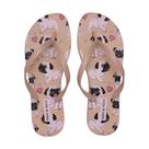 Chinelo Feminino Estampa Cachorro Pug de Dedo Terra e Água Chinelo Feminino Estampa Cachorro Pug de Dedo Terra e Água