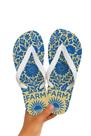 Chinelo feminino Estampado branco