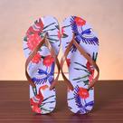 Chinelo Feminino Estampado para Praia Estilo Tropical Tendência Verão 2025 Chinelo Feminino Estampado para Praia Estilo Tropical Tendência Verão 2025